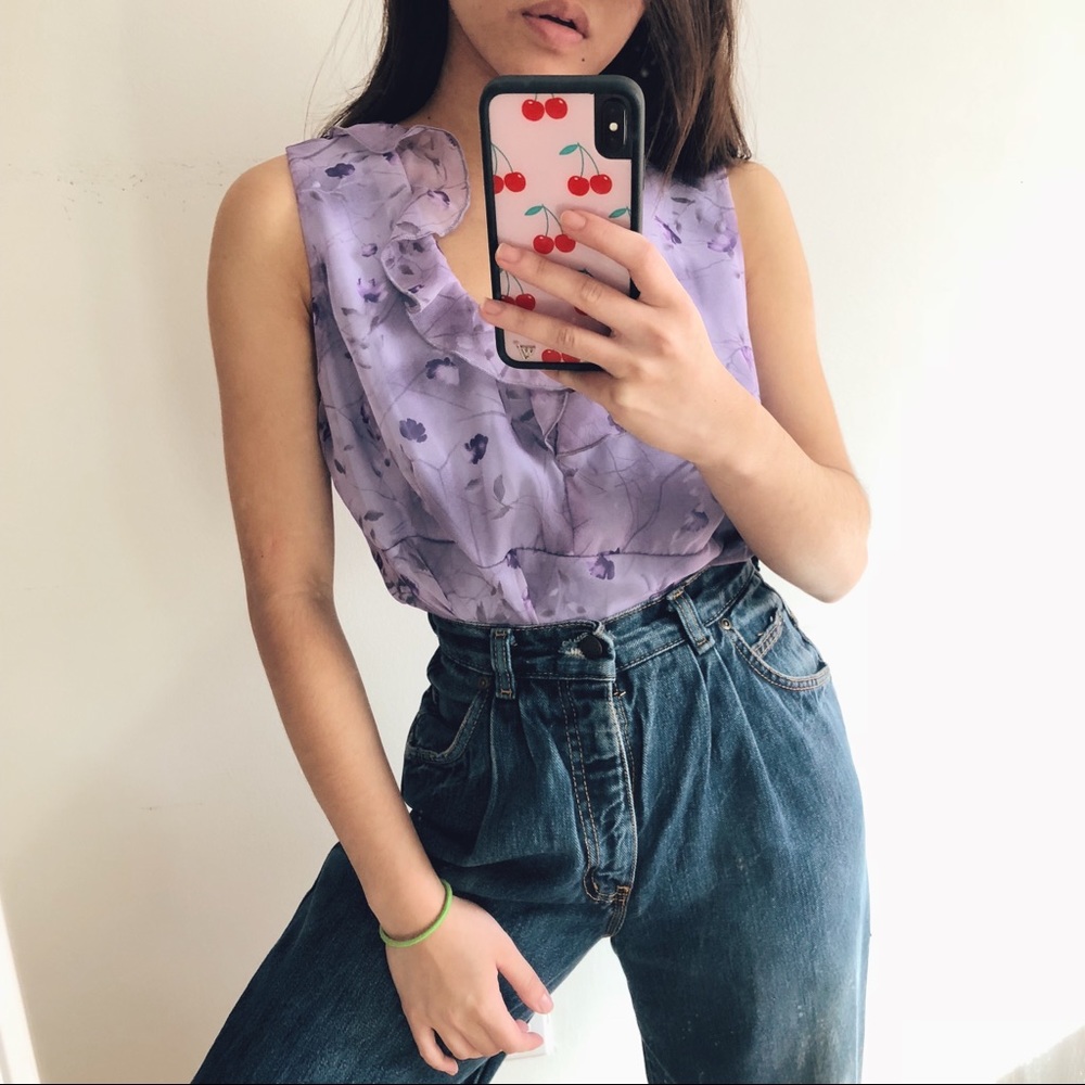 Precious Purple Frilled Tank